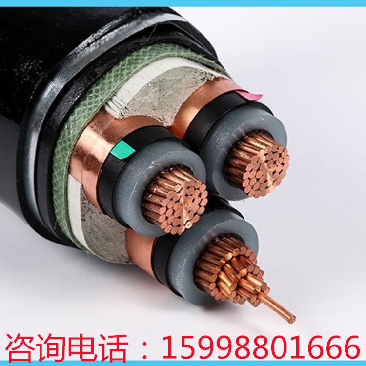 津达线缆 厂家直销 国标保检 铜芯铠装高压电缆  YJV22 8.7/15KV 3*150