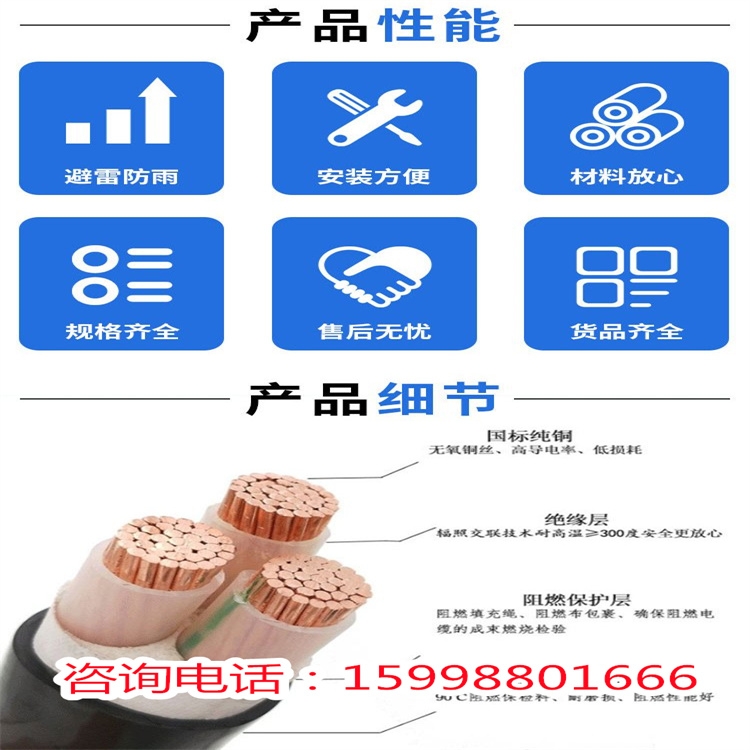 黑龙江生产  低烟绝缘电缆 欢迎来电咨询 WDZ-YJY 3*150+1