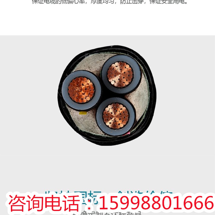 沈阳产津达牌高压铜芯电缆     8.7/15KV  YJV    3*150